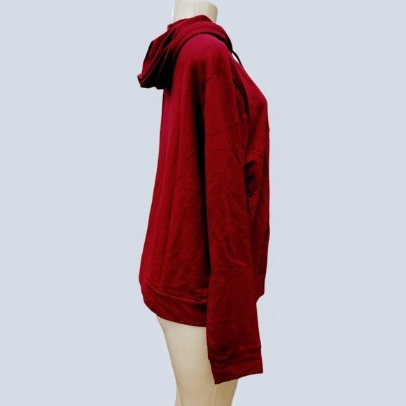 Burgundy Terry Jacket 2X - Picture 3 of 4